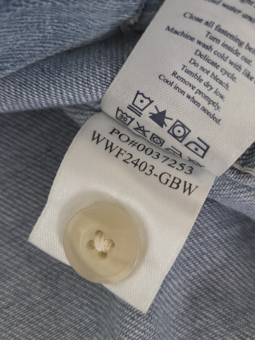 Faherty Sunfair Denim Shirt – Glacier Bay Wash M Relaxed Gorp Norm Minimal Cozy - Picture 5 of 6